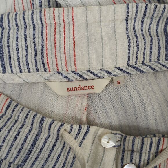 Sundance Catalog Striped Printed High waisted Straight Leg Cotton S New 283140 - Picture 5 of 5